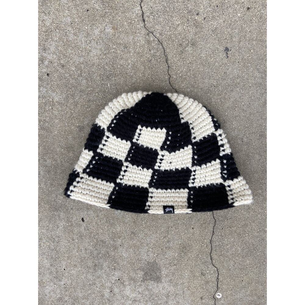Stussy Checker Knit Bucket Hat